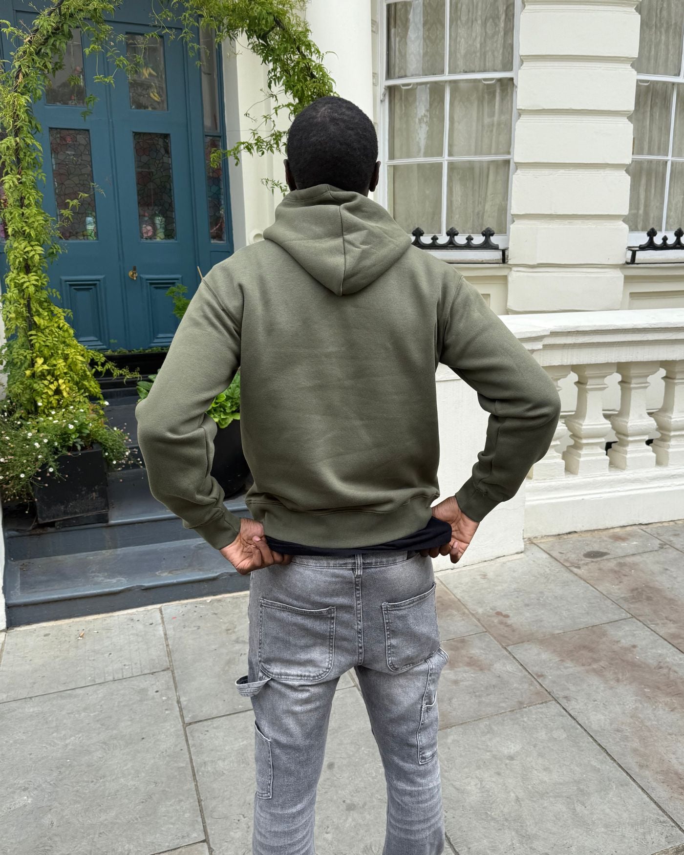 Moclo Classic Olive Green Regular Fit Hoodie