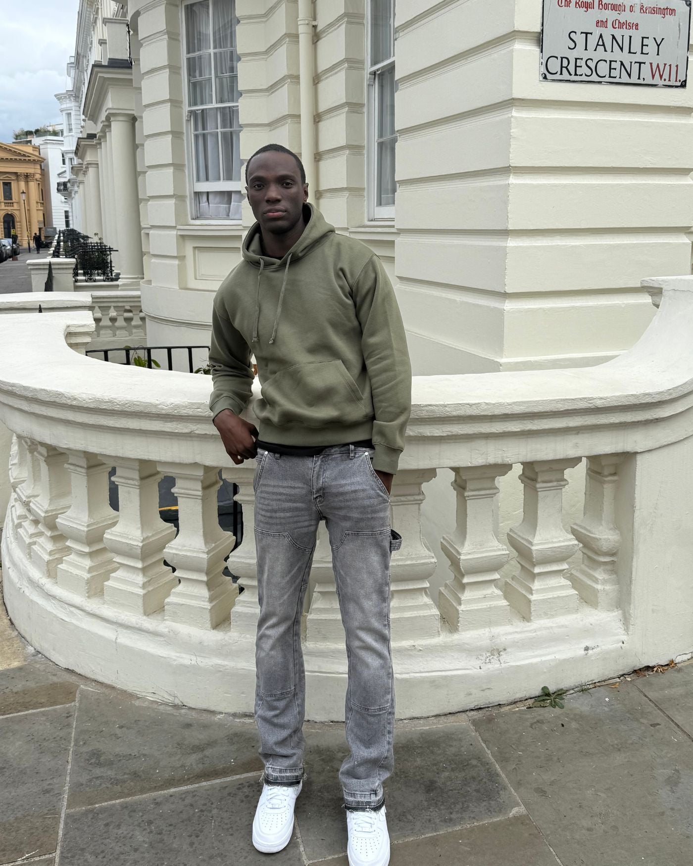 Moclo Classic Olive Green Regular Fit Hoodie