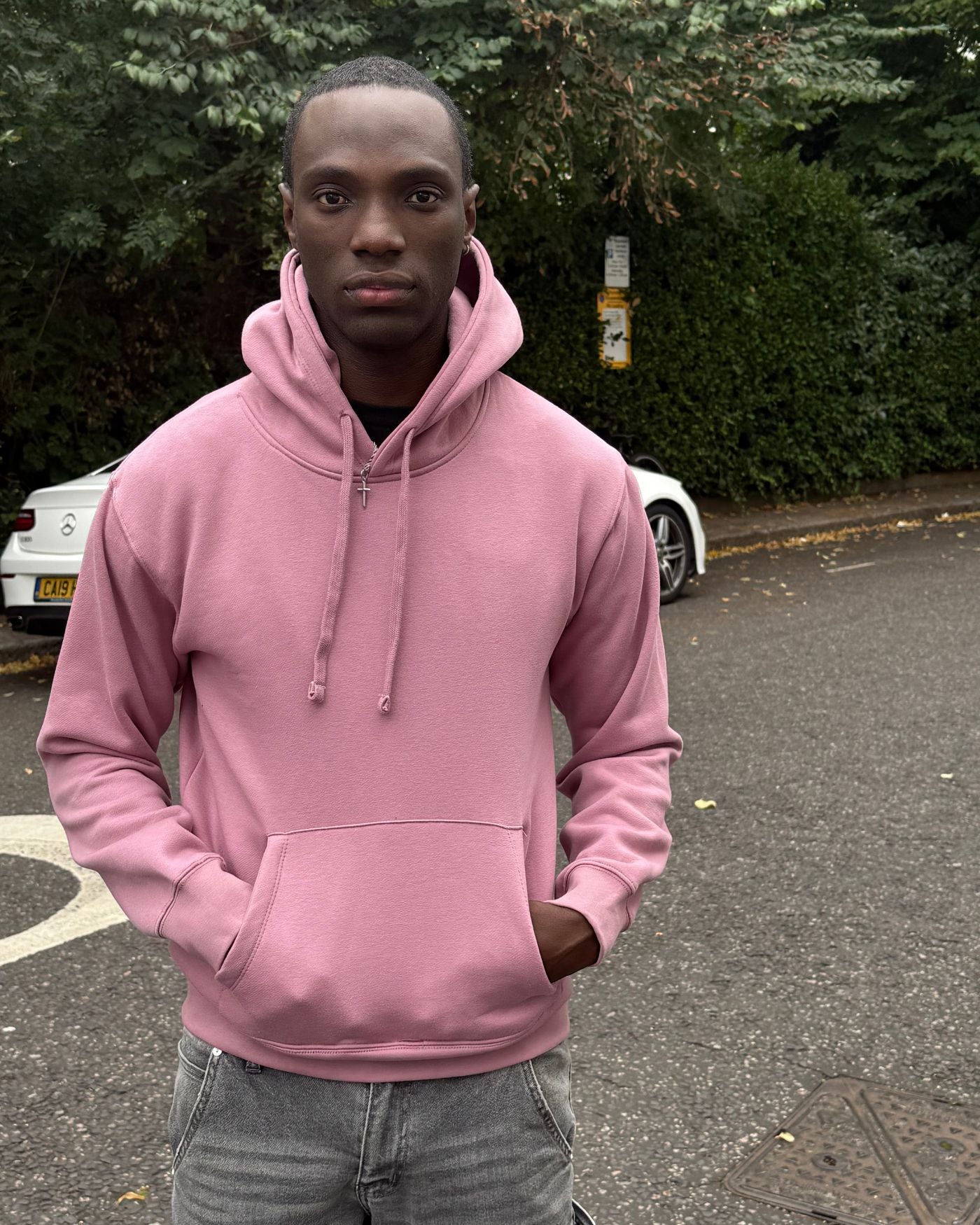 Moclo Classic Pink Regular Fit Hoodie