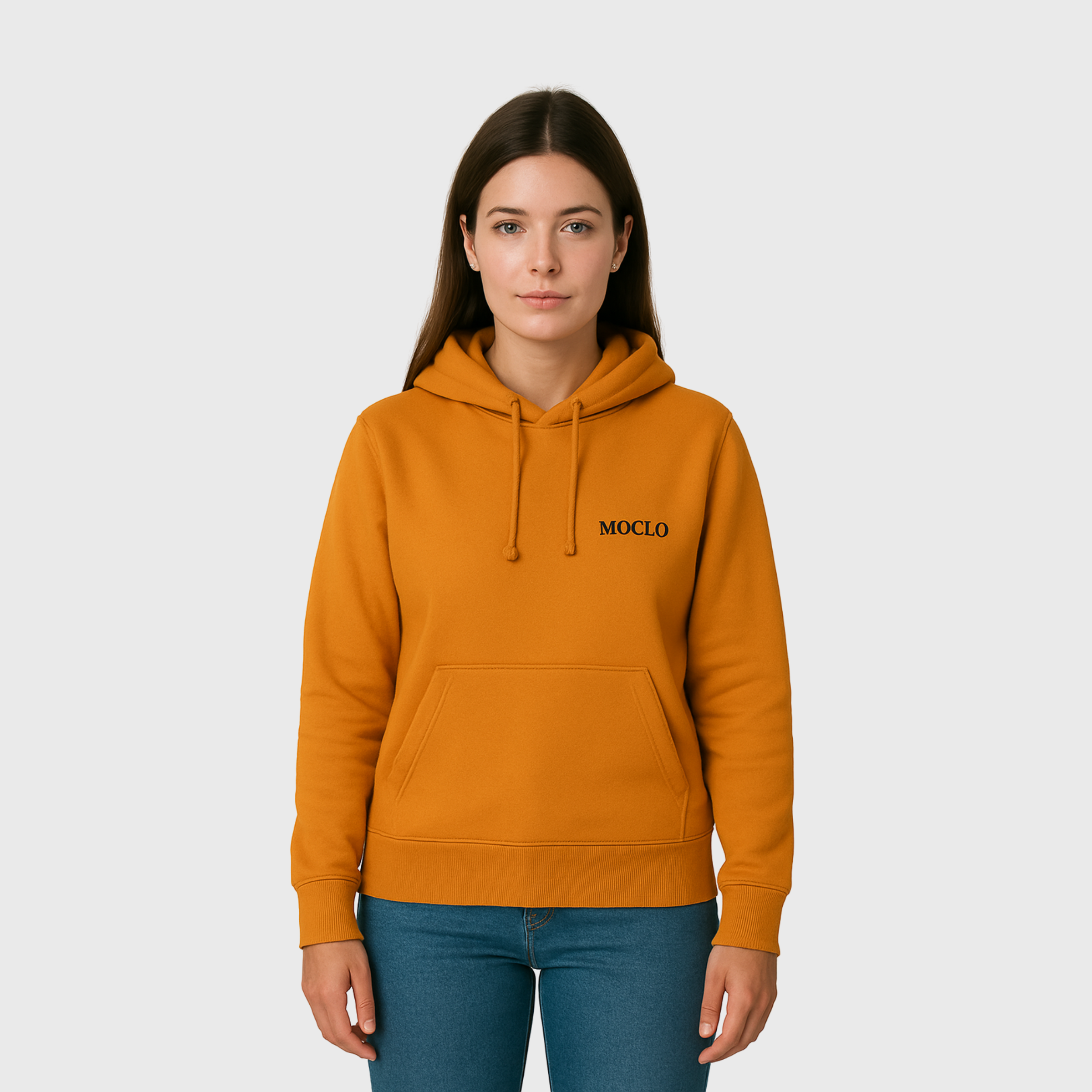 Moclo Classic Yellow Regular Fit Woman Hoodie