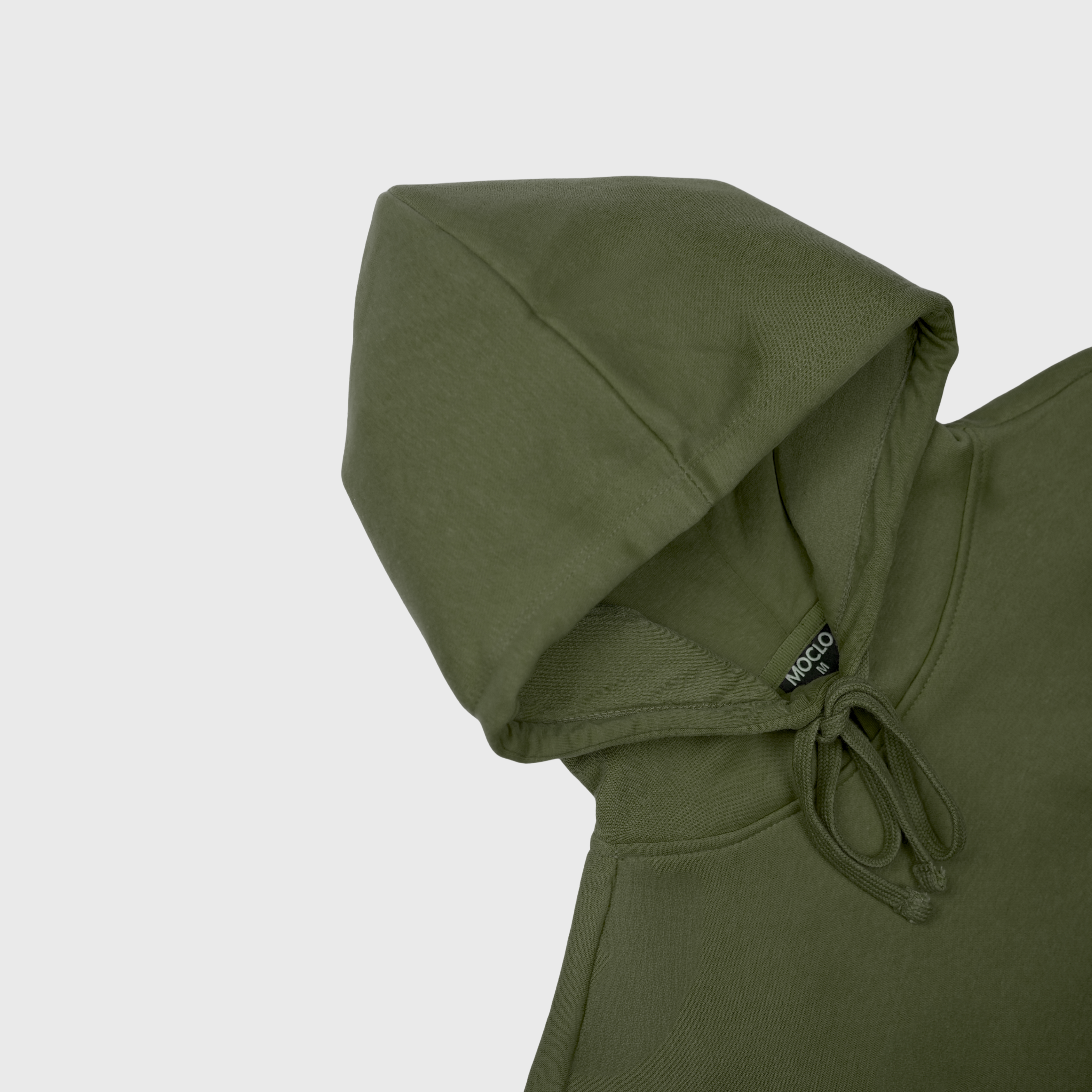 Moclo Classic Olive Green Regular Fit Woman Hoodie