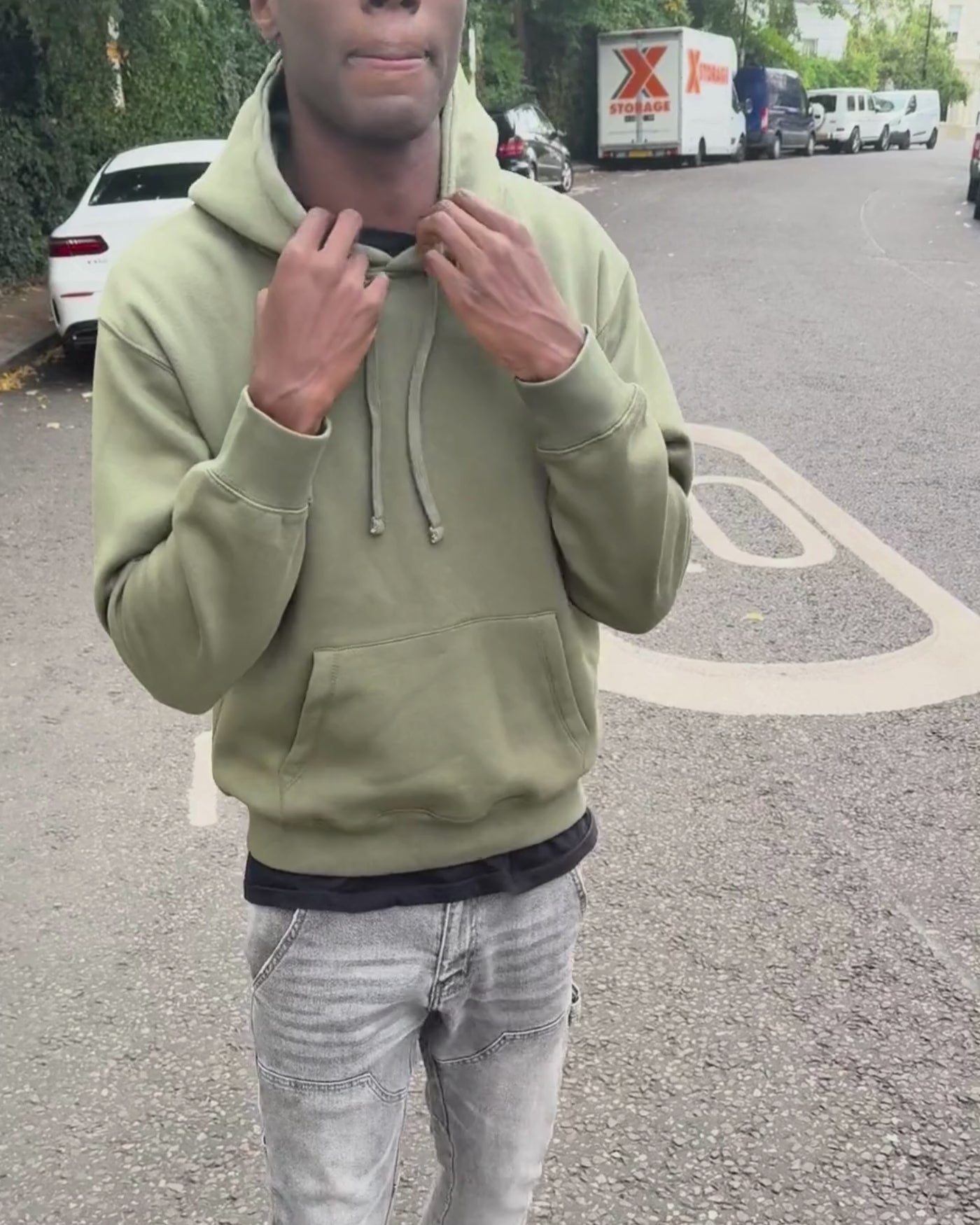 Moclo Classic Olive Green Regular Fit Hoodie