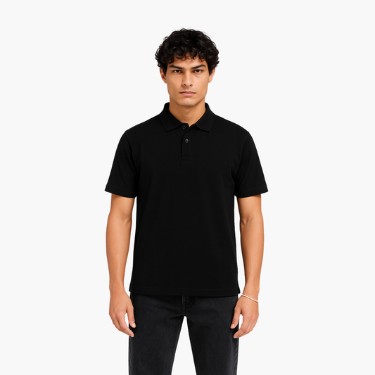 Moclo Classic Black Polo T-Shirt