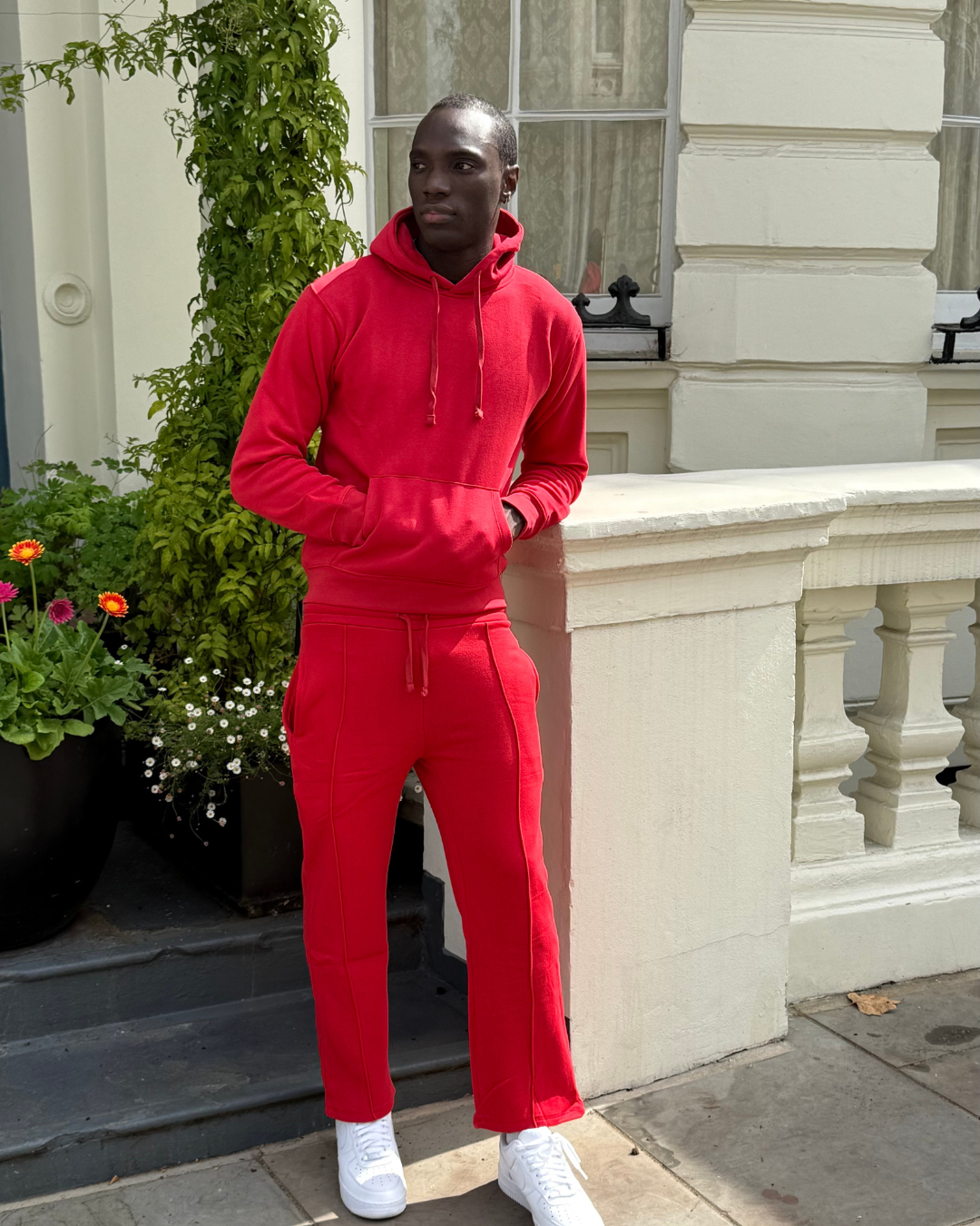 Moclo Classic Red Regular Fit Hoodie