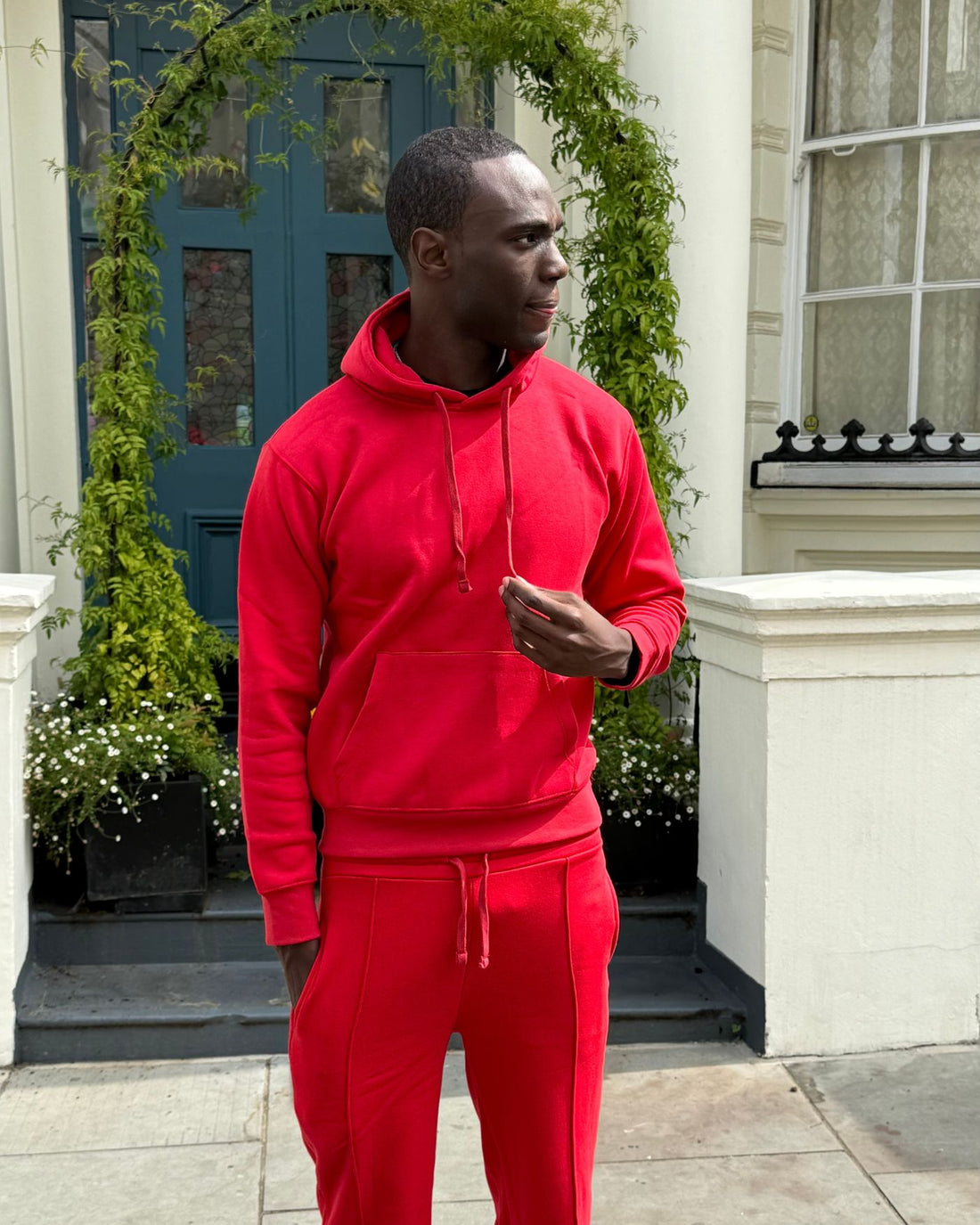 Moclo Classic Red Regular Fit Hoodie