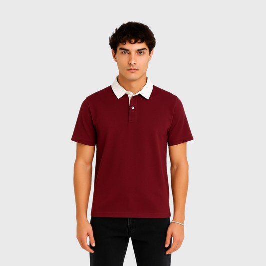 Moclo Classic Mehroon Polo T-Shirt