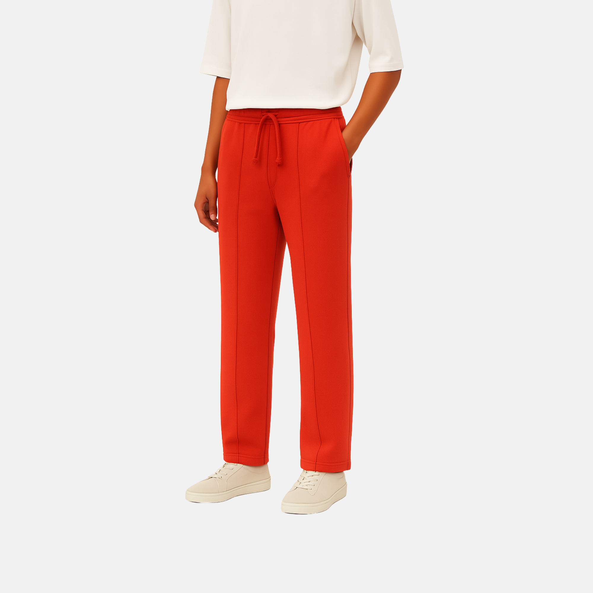 Moclo Classic Red Regular Fit Uni Sex Joggers