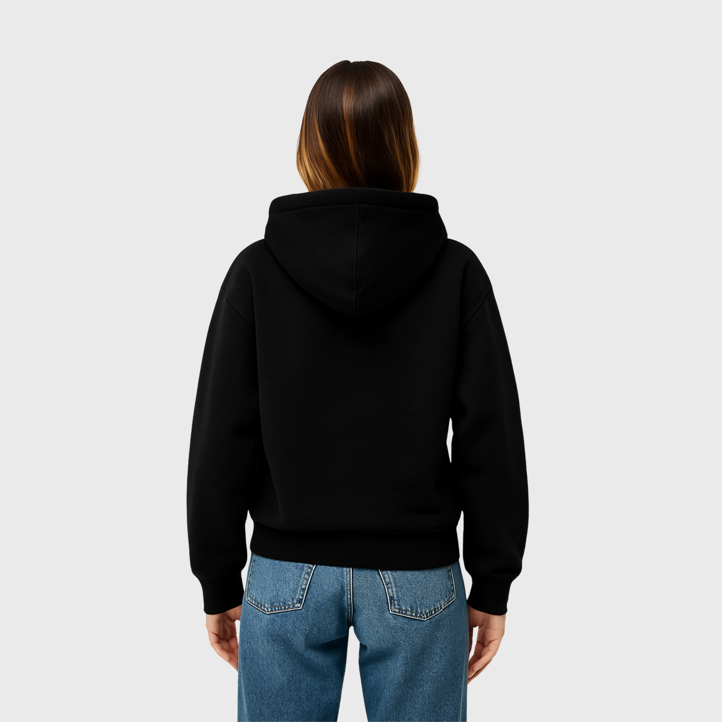 Moclo Classic Black Regular Fit Woman Hoodie