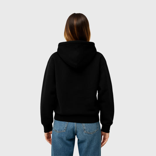 Moclo Classic Black Regular Fit Woman Hoodie