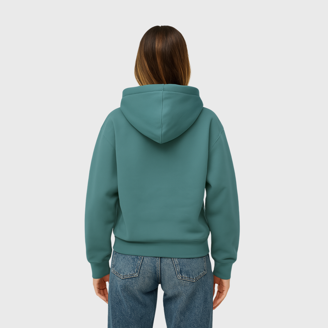 Moclo Classic P-Blue Regular Fit Woman Hoodie