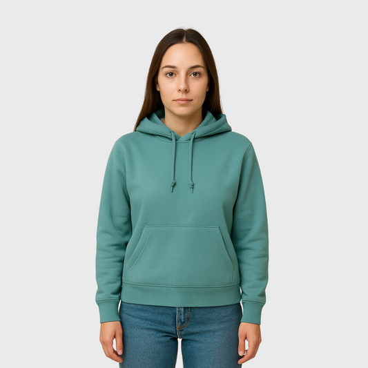 Moclo Classic P-Blue Regular Fit Woman Hoodie