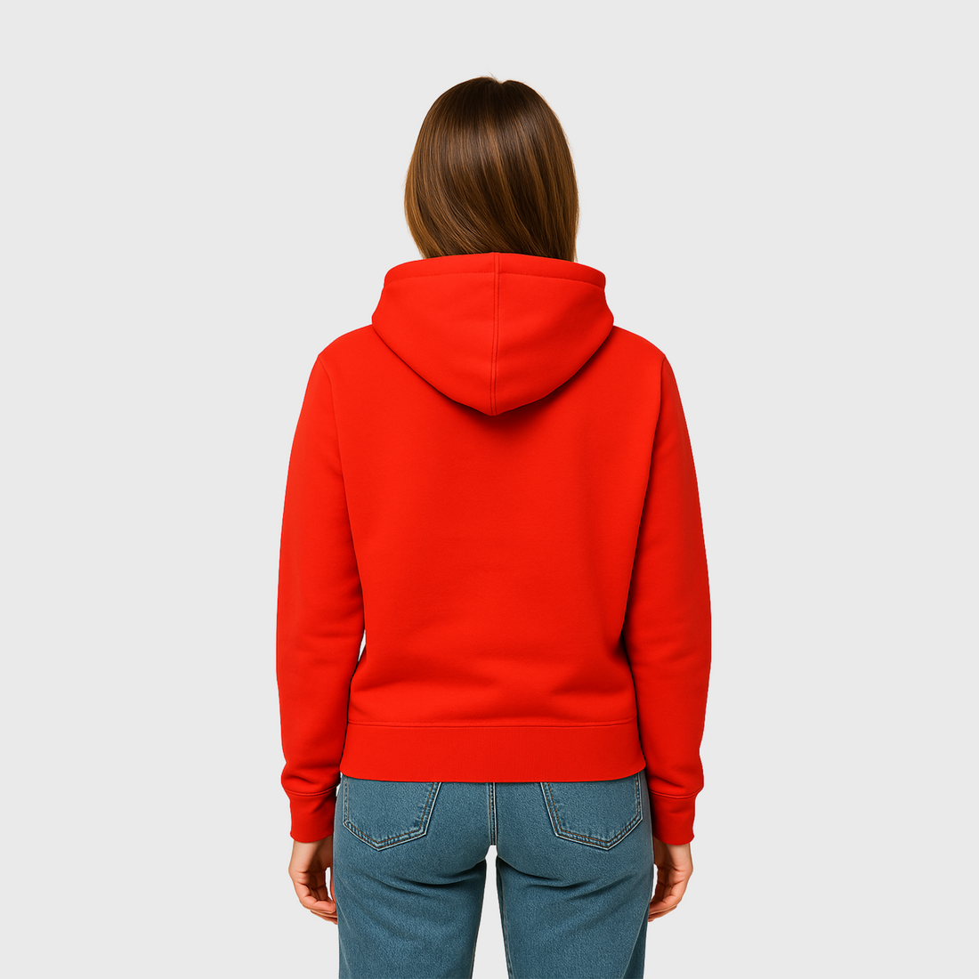 Moclo Classic Red Regular Fit Woman Hoodie
