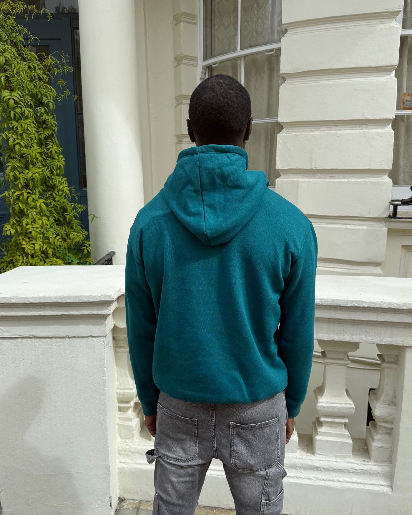 Moclo Classic P-Blue Regular Fit Hoodie