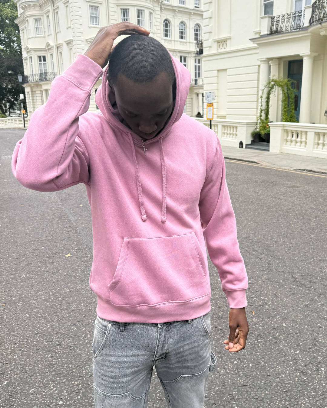 Moclo Classic Pink Regular Fit Hoodie