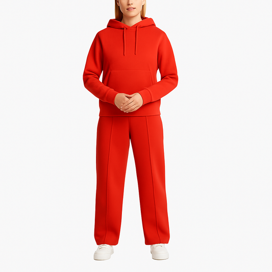 Moclo Classic Red Regular Fit Woman Track Suit