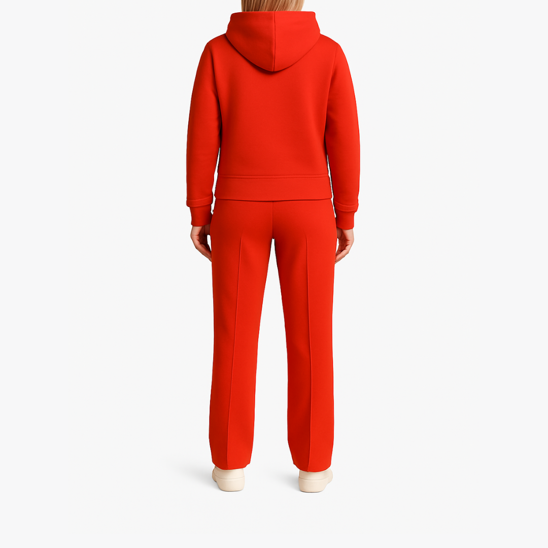 Moclo Classic Red Regular Fit Woman Track Suit