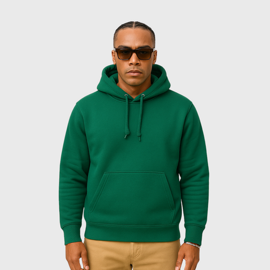 Moclo Classic Green Regular Fit Hoodie