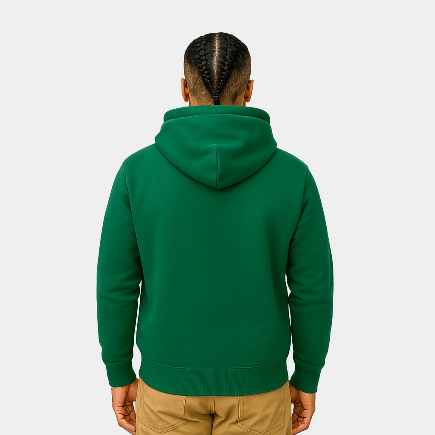 Moclo Classic Green Regular Fit Hoodie
