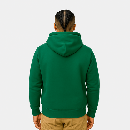 Moclo Classic Green Regular Fit Hoodie