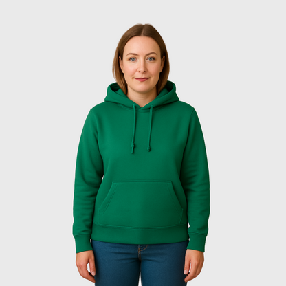Moclo Classic Green Regular Fit Woman Hoodie