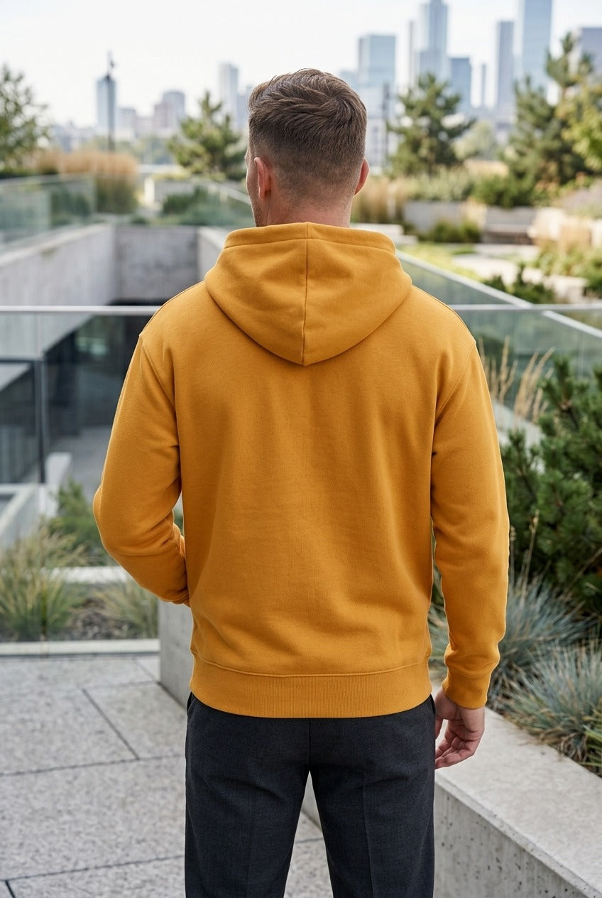 Moclo Classic Yellow Regular Fit Hoodie