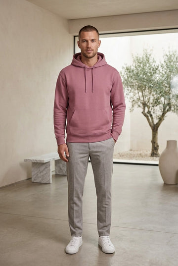Moclo Classic Pink Regular Fit Hoodie