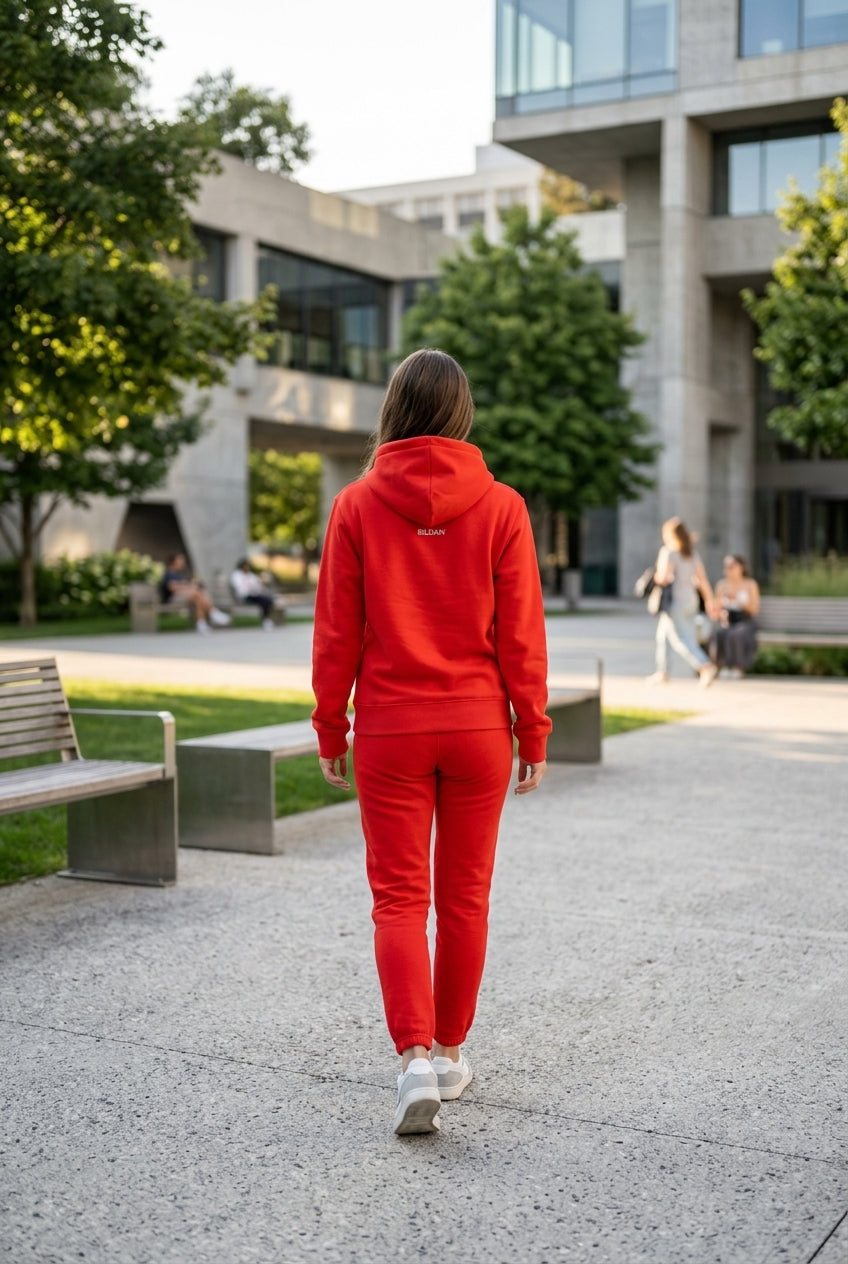 Moclo Classic Red Regular Fit Woman Track Suit
