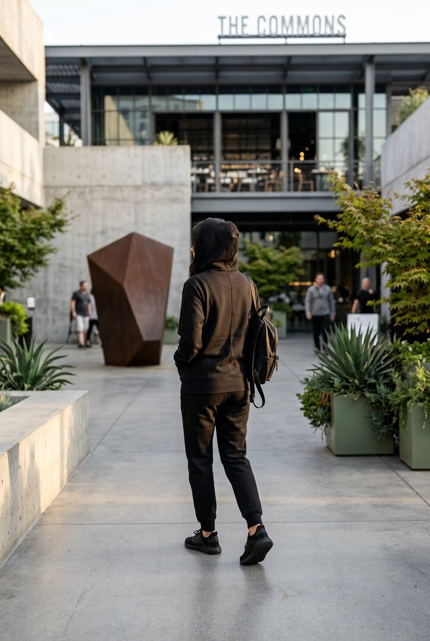 Moclo Classic Black Regular Fit Woman Track Suit