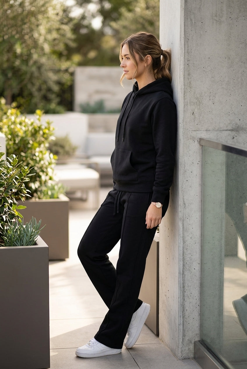 Moclo Classic Black Regular Fit Woman Track Suit