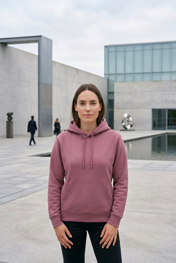 Moclo Classic Pink Regular Fit Woman Hoodie